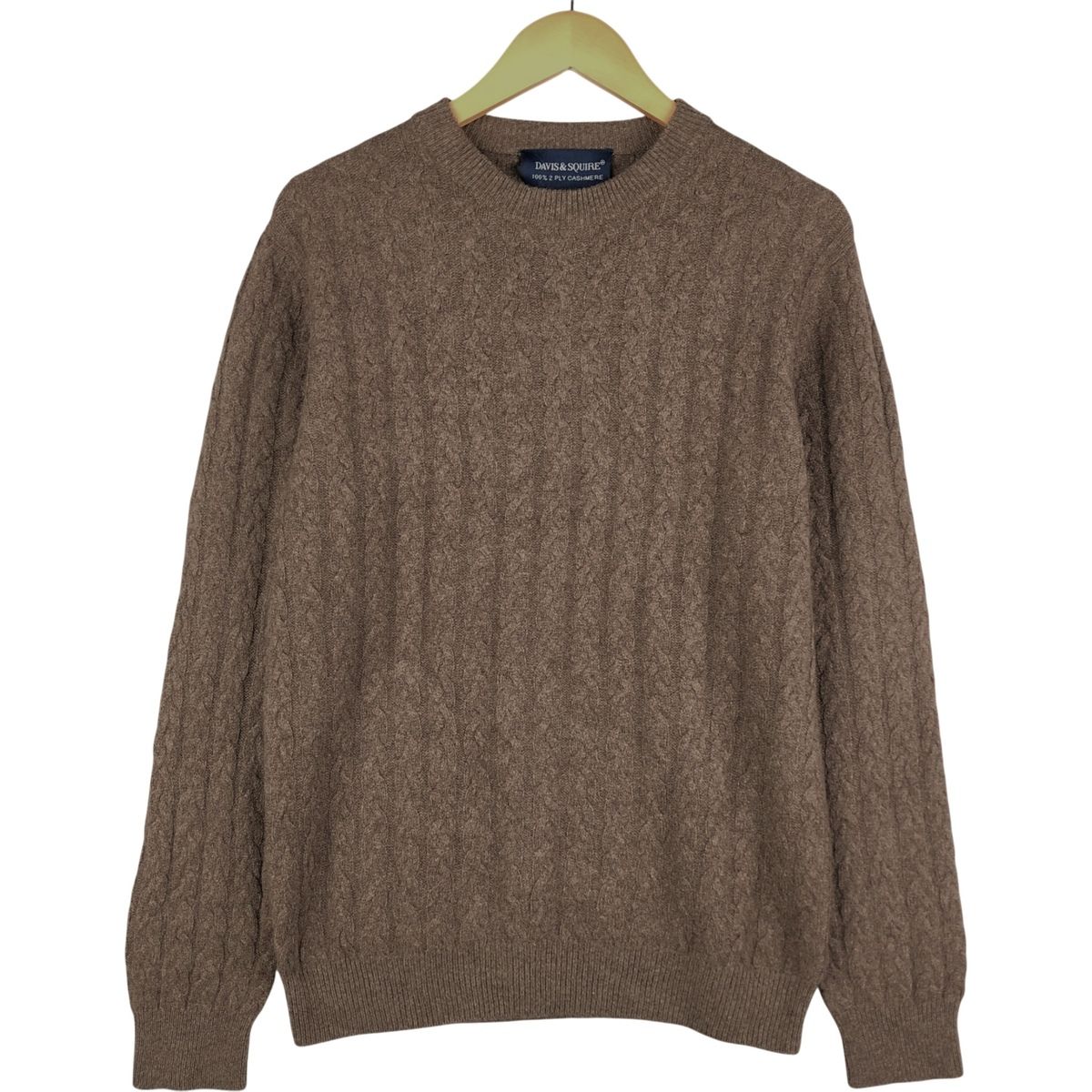 カシミヤ100% ブラック 2ply クルーネック ニット M 古着 黒 i.magnin 