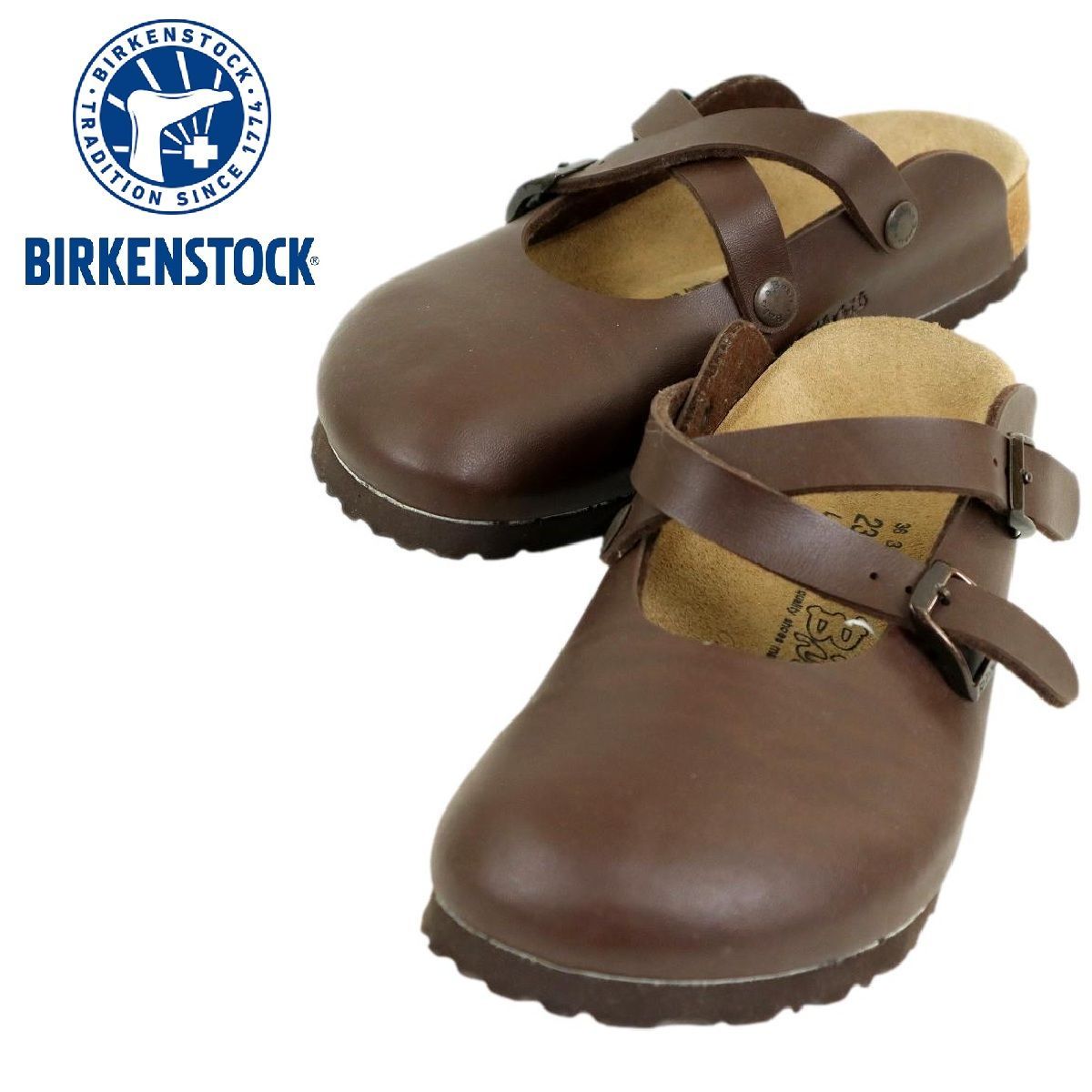 S 3366 ビルケンシュトック レザーサンダル レディース サイズ23㎝