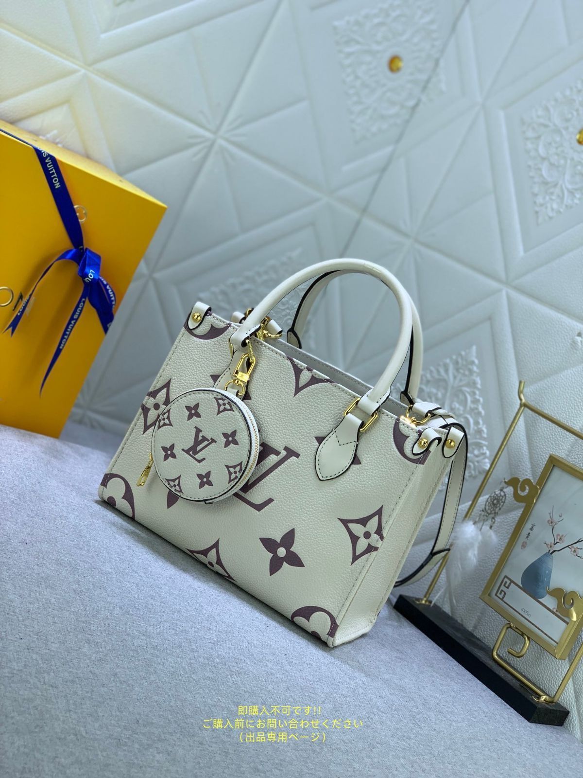 LOUIS VUITTON ルイヴィトン ハンドバッグ オンザゴーPM クレーム ボワドローズ M45654
