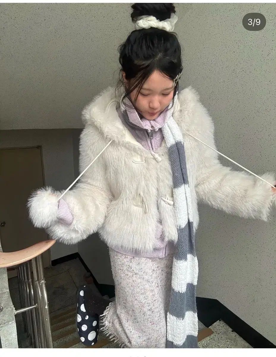 MIRAIクリップ ライトパープル トグルボタンジャケット コーディネートセット ヴィンテージ