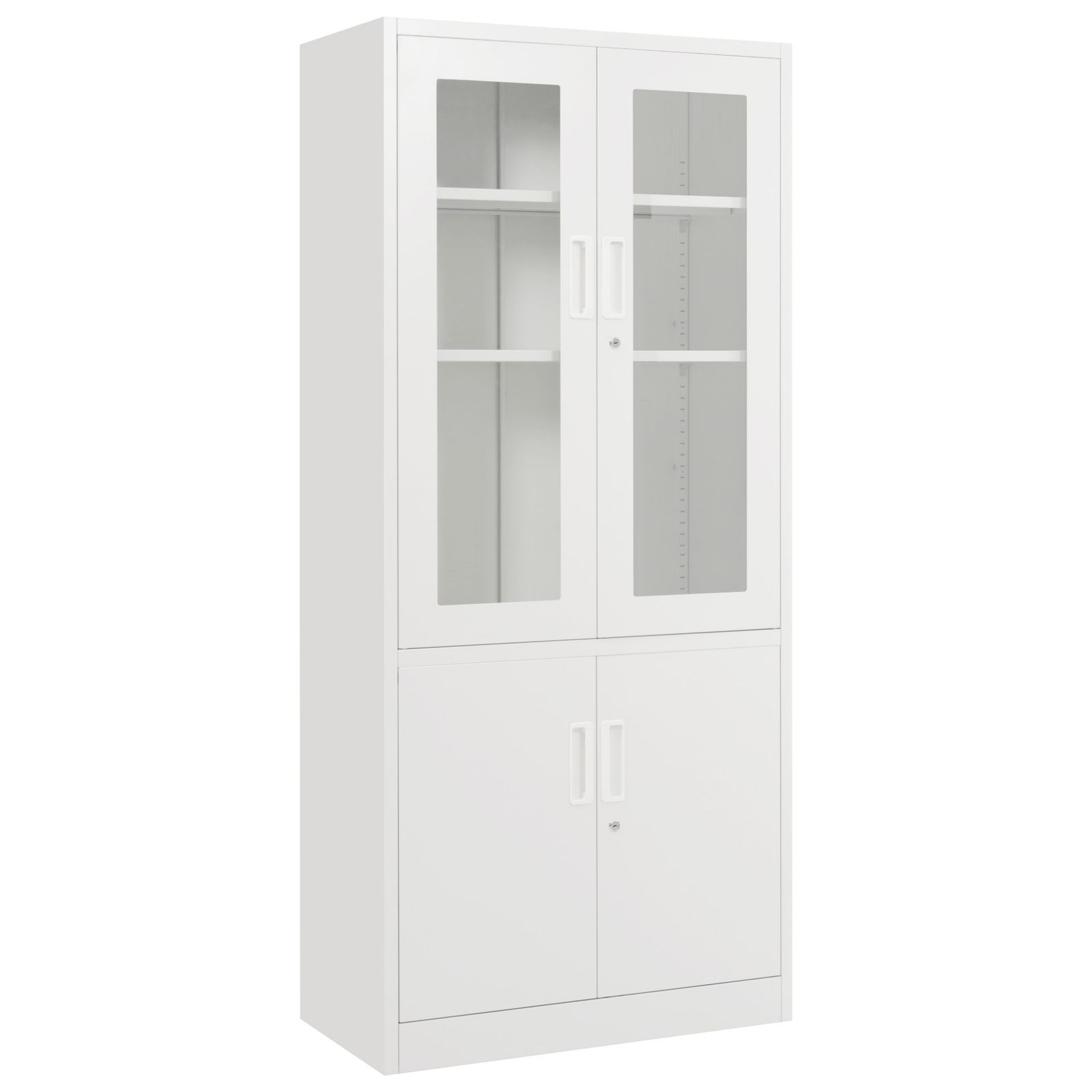 スチール書庫 両開き書庫 書類保管庫 高さ180cm 保管庫 収納 オフィス