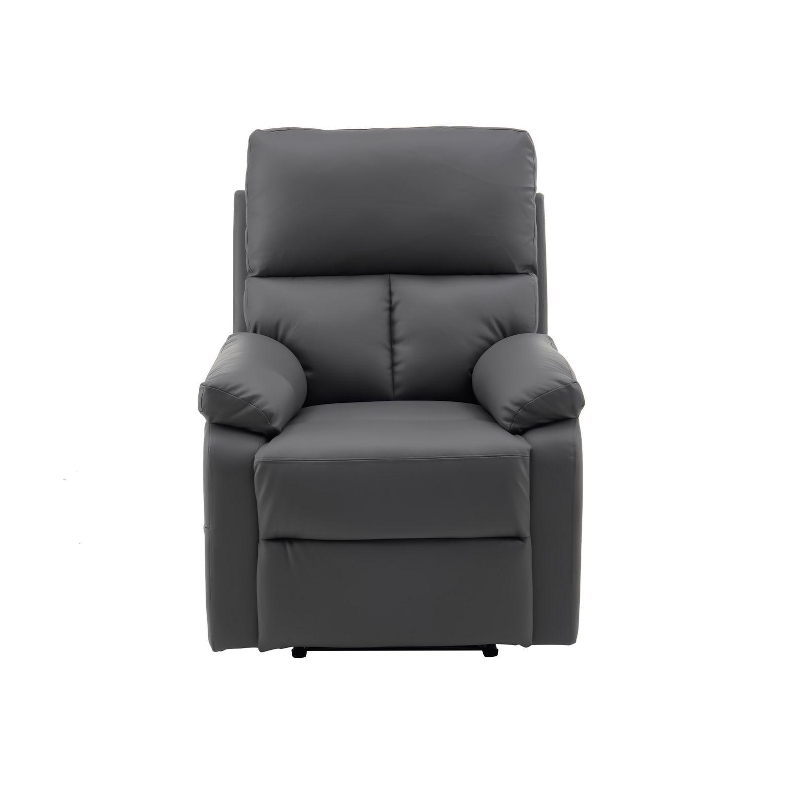 リクライニングソファー 165° 調整 リクライニングソファ レバー オットマン一体型 1人掛け フットレスト付き モーションソファー 耐圧分散 ソファー リクライニングチェア ダークグレー
