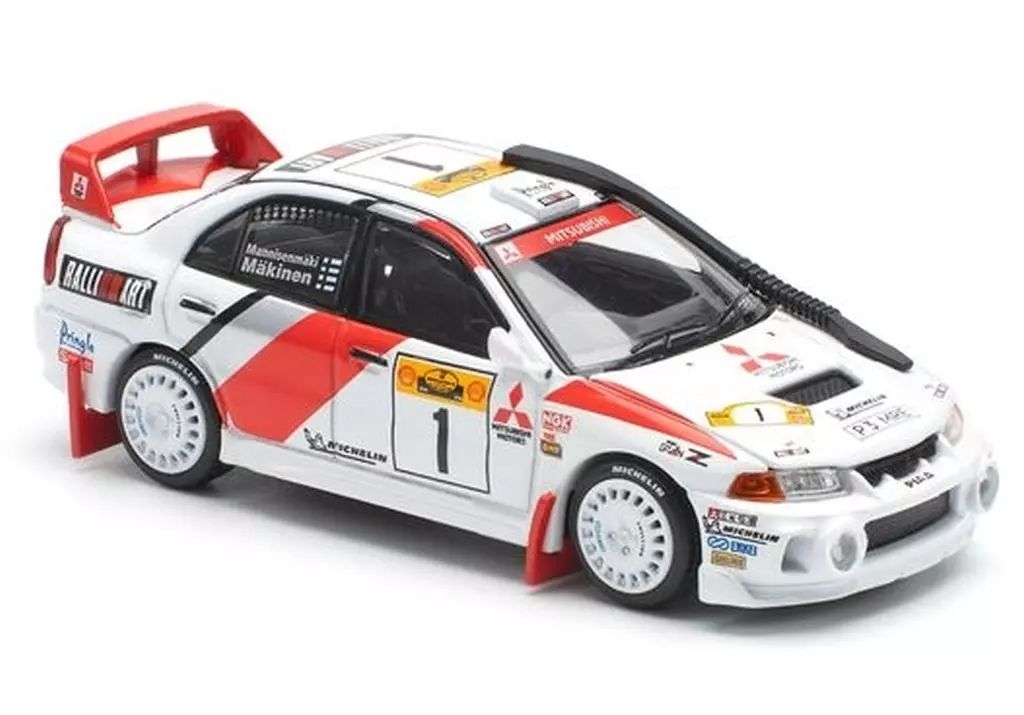 新品】ミニカー 1/64 MITSUBISHI LANCER EVOLUTION IV SAFARI RALLY
