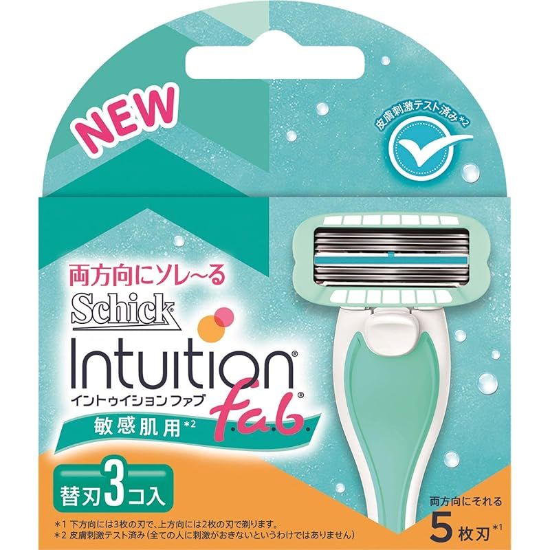 シック SCHICK イントゥイション ファブ 替刃 敏感肌用 3コ入 シック 女性 カミソリ