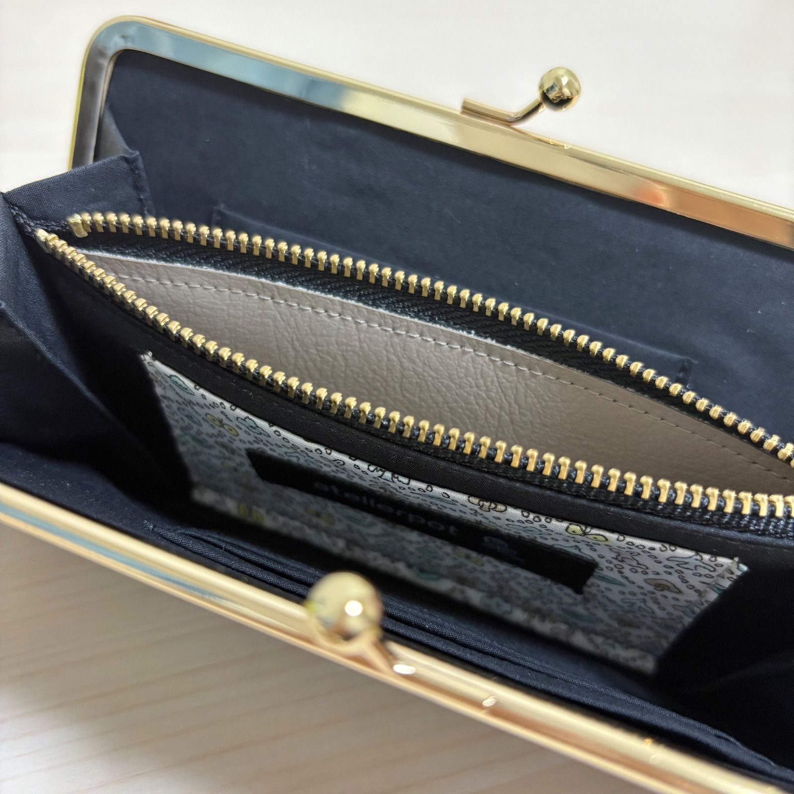 ☆ミナペルホネン☆symphony navyのがま口財布☆持手付 - メルカリ