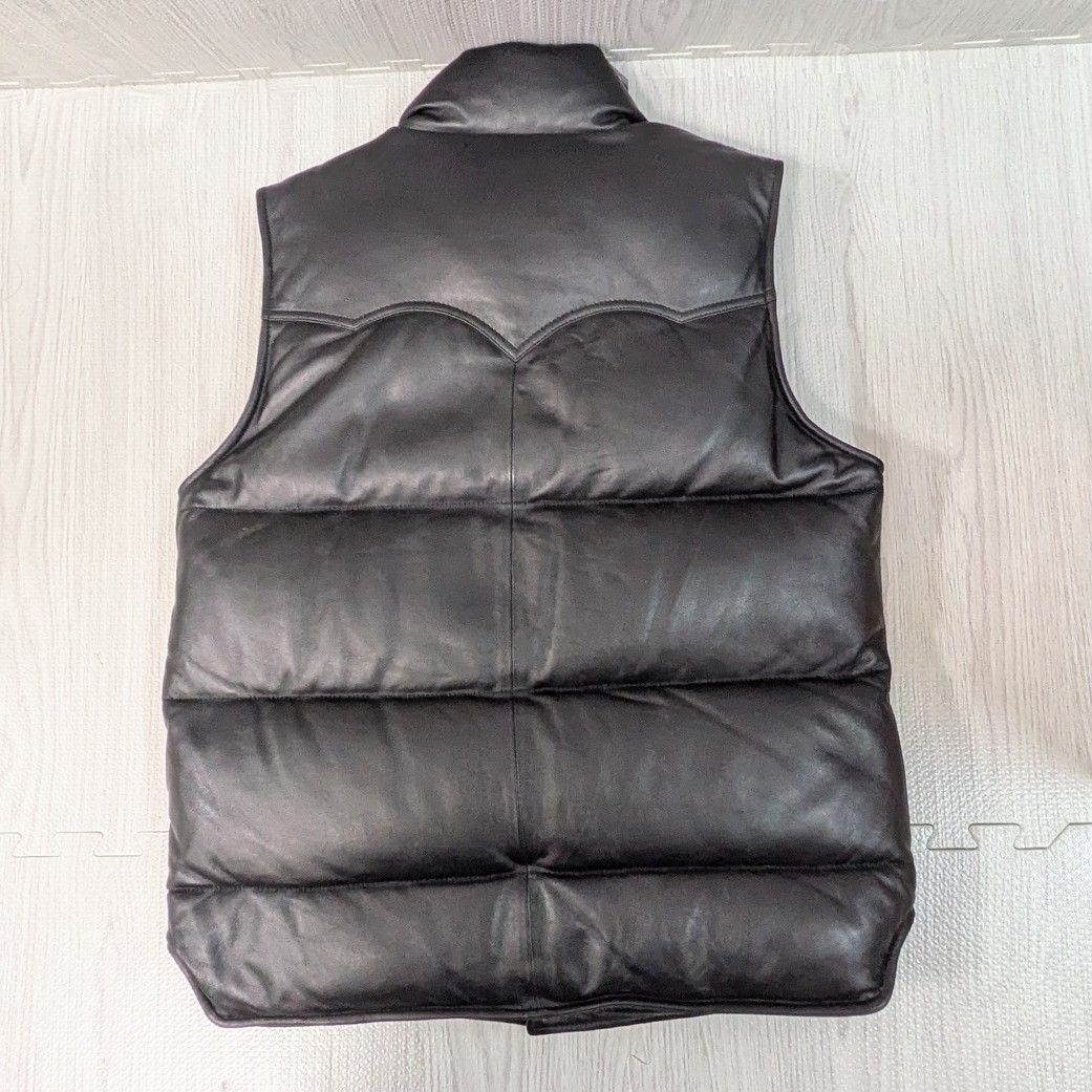 美品 LIUGOO TOKYO リューグーレザー ダウンベスト M サイズ