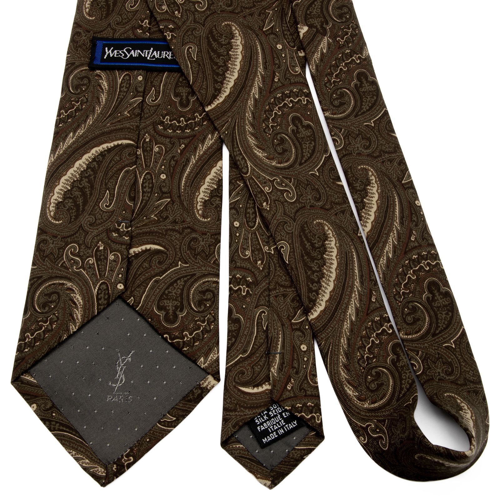 送料無料 サンローラン ネクタイ レギュラータイ プリントタイ メンズ