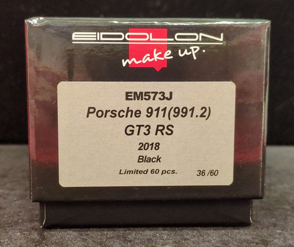 Make Up 1 43 EIDOLON Porsche 911 991 2 GT 3 RS 2018 ブラック