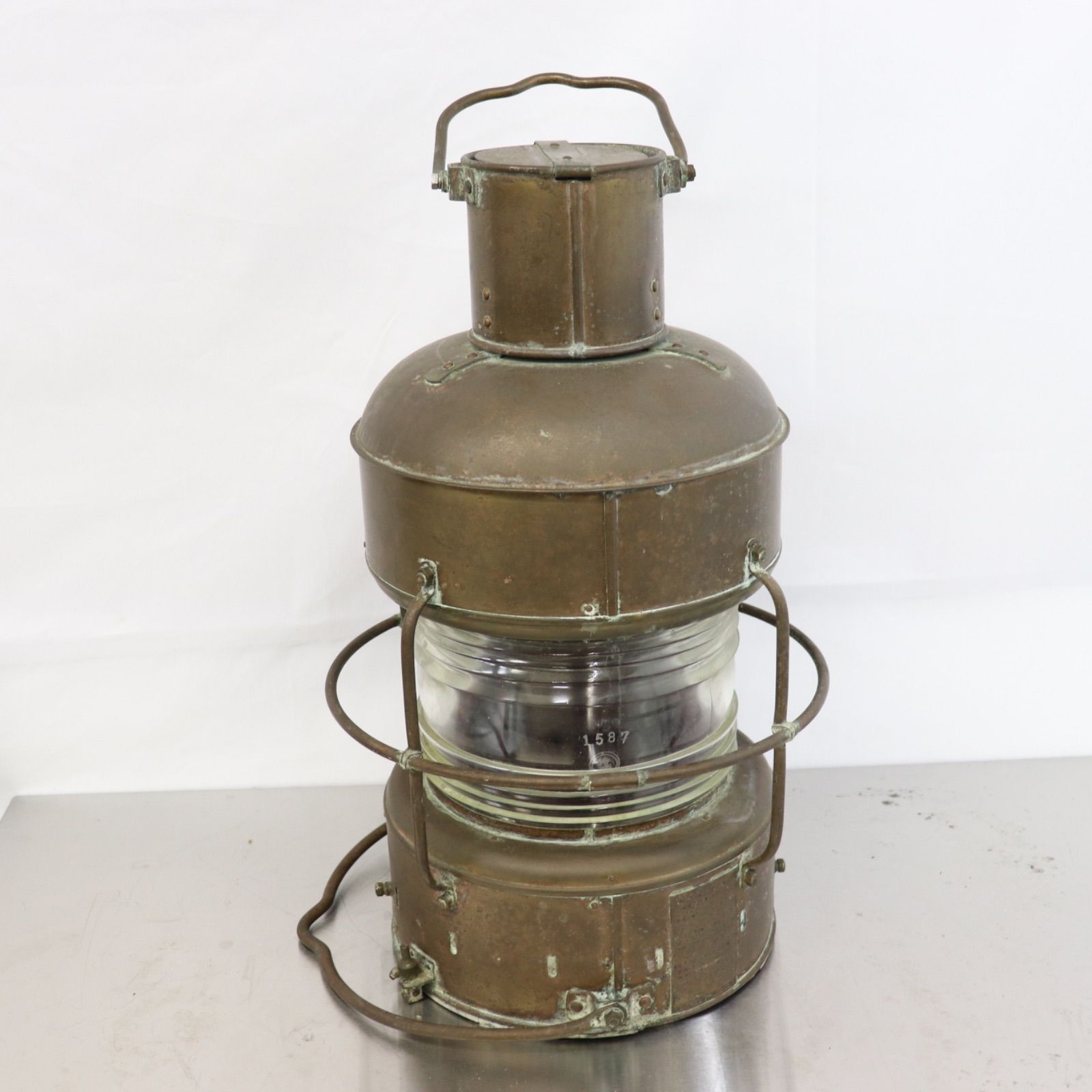 日本船舶 船舶用ランタン 真鍮 オイルランタン 幅26 × 奥行き25 × 高さ49cm アンティーク レトロ アウトドア ラクルアウトドア館 OLIVEOS_COM_TR