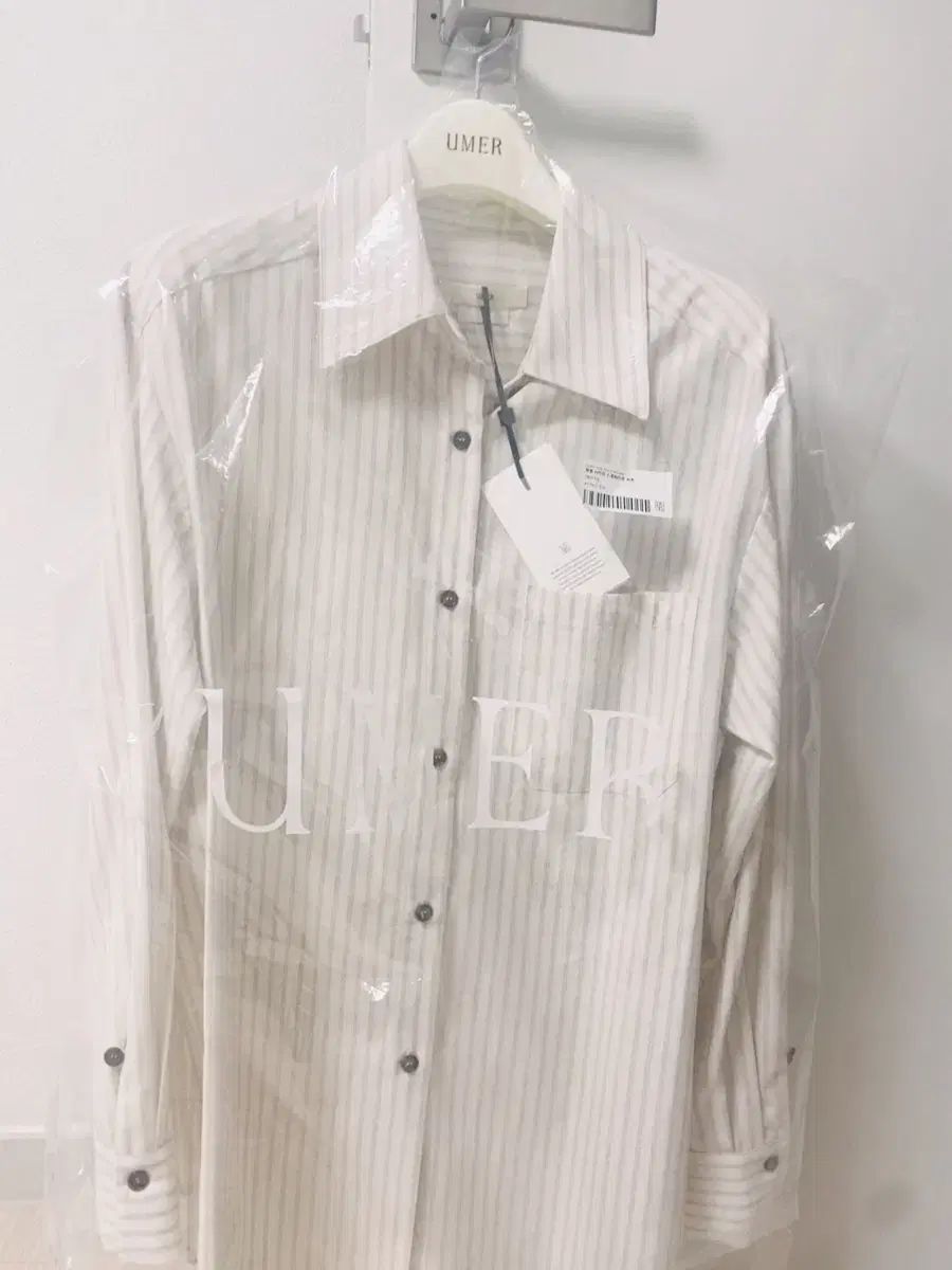 UMER ミュート サイド ストライプ シャツ ベージュ