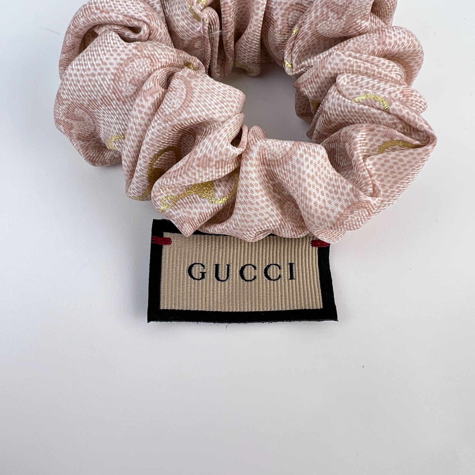 GUCCI グッチ ヘア GGシルク シュシュ ピンク ヴィンテージ レディース HIBUOCHI VINTAGE