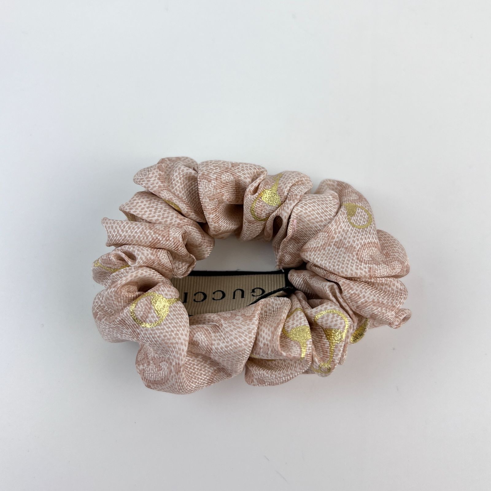  GUCCI グッチ ヘア GGシルク シュシュ ピンク ヴィンテージ レディース HIBUOCHI VINTAGE ヘアゴム シュシュ ヘアアクセサリー