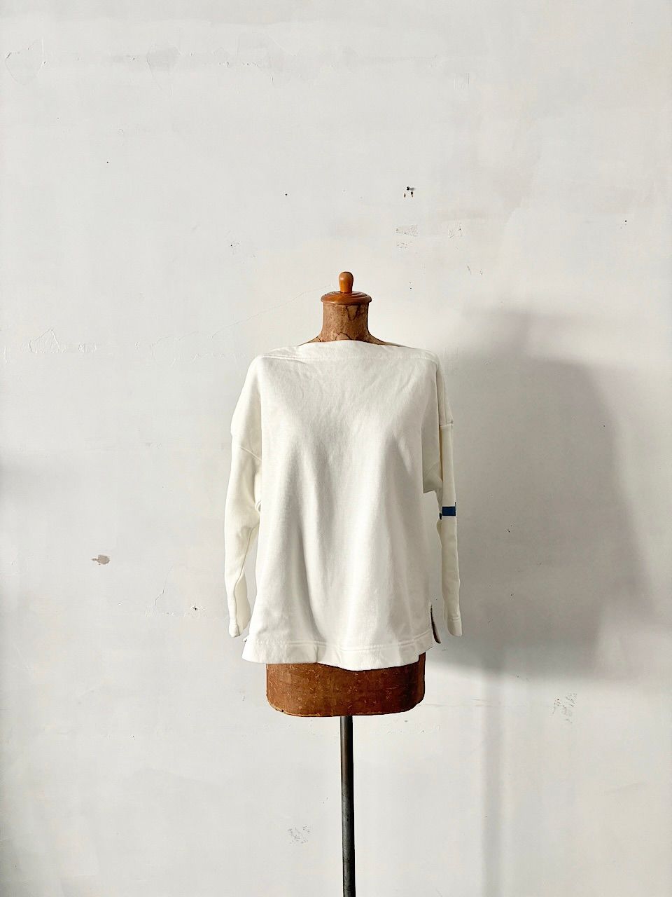 45R 裏毛の四角ボートネックトレーナー サイズ