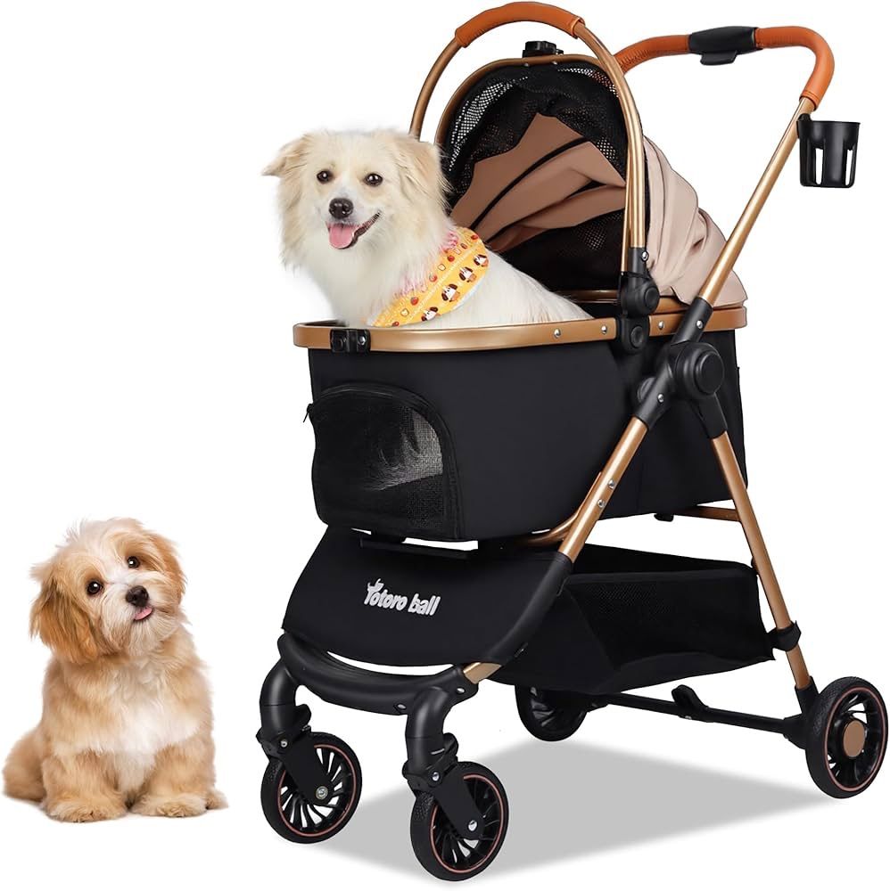 ペットカート 折りたたみ式 中型犬 小型犬対応 多頭OK 静音タイヤ 通気メッシュ ワンタッチ折り畳み 収納カゴ付き お散歩 通院 旅行に便利 安定走行 ペットバギー