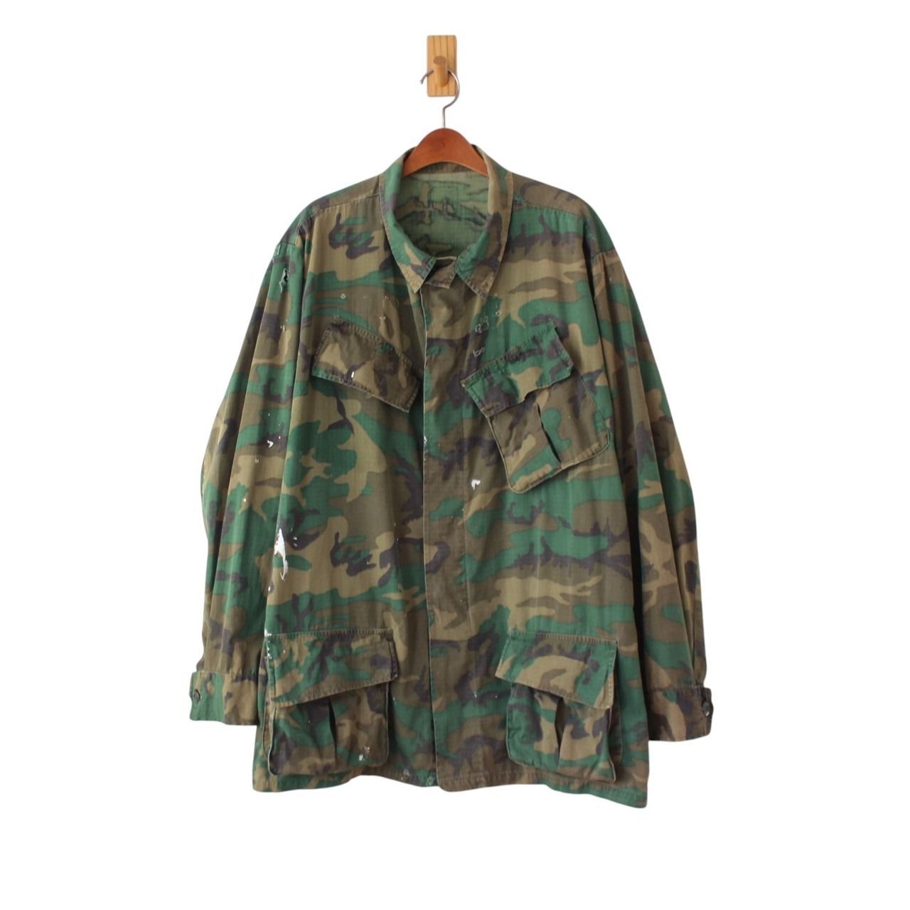 ジャンク U.S.ARMY 米軍 70s ジャングルファティーグジャケット ERDL