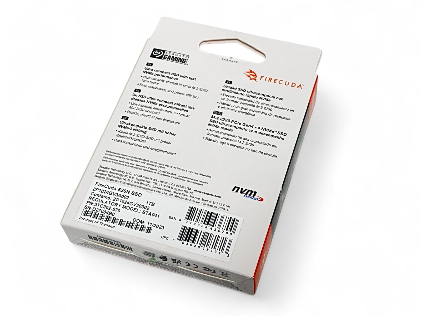 Seagate FireCuda 520 N M 2 2230 内蔵 SSD 1 TB PCIe Gen 4 x ROG Ally Steam Deck 対応