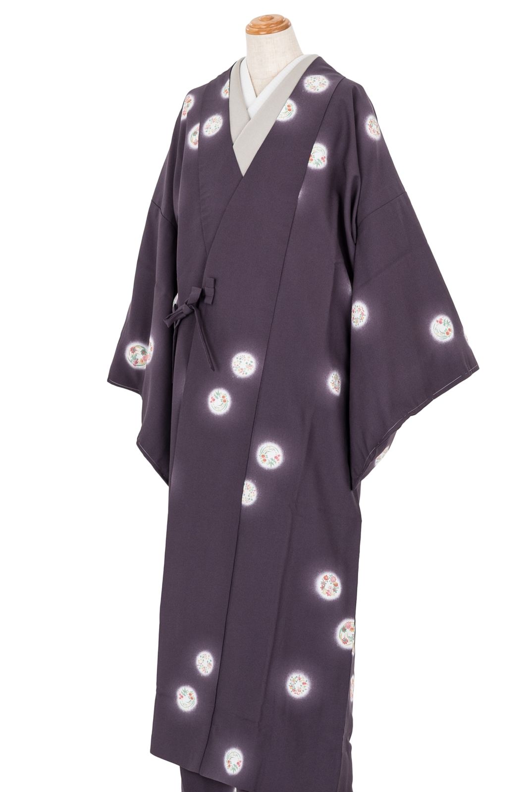 M ロング道中着 蛍暈しに花丸模様