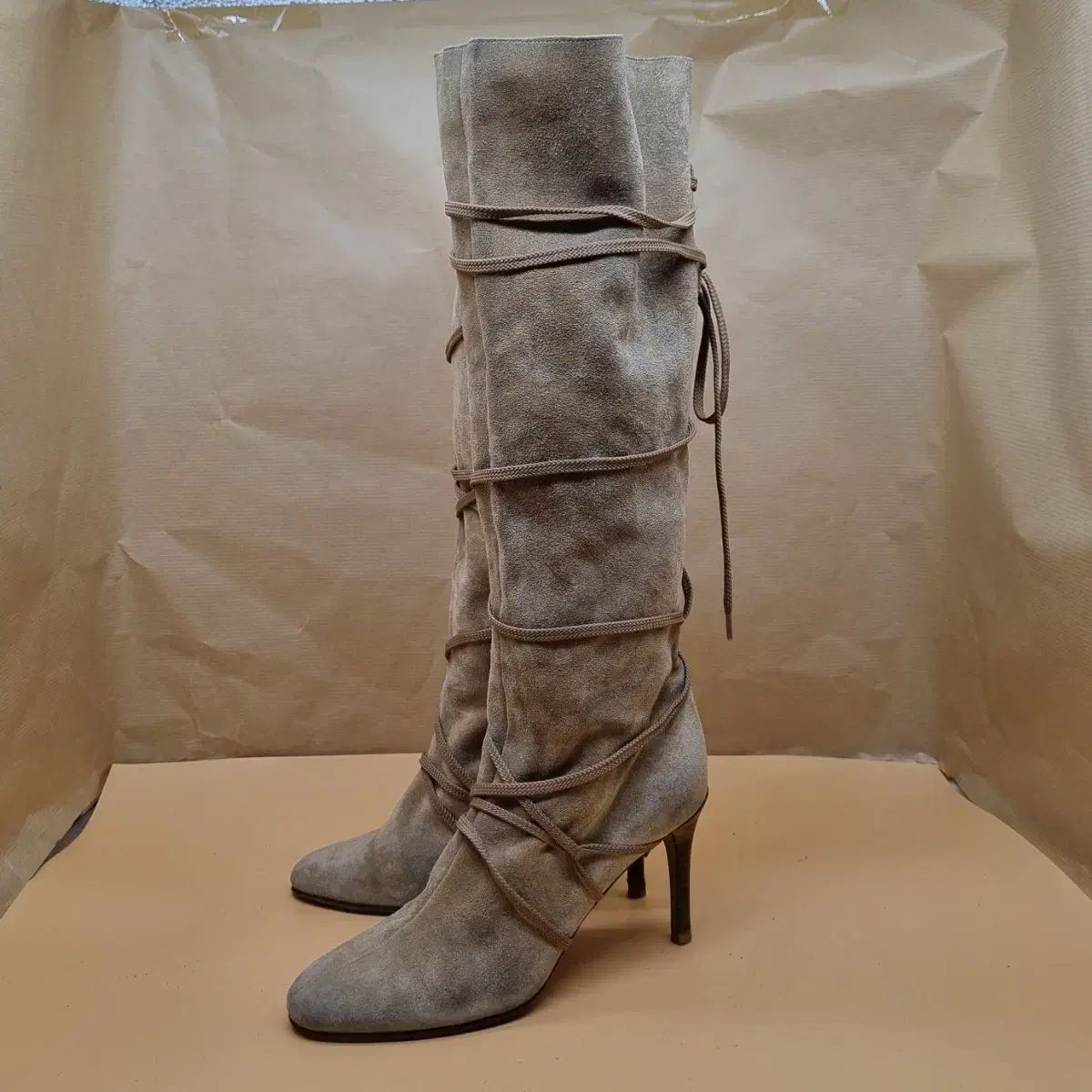 MICHAEL KORS マイケルコース スウェード ロングブーツ230 ヒール8 5_