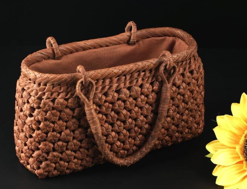 山葡萄かごバッグ 手編み山葡萄籠バッグ