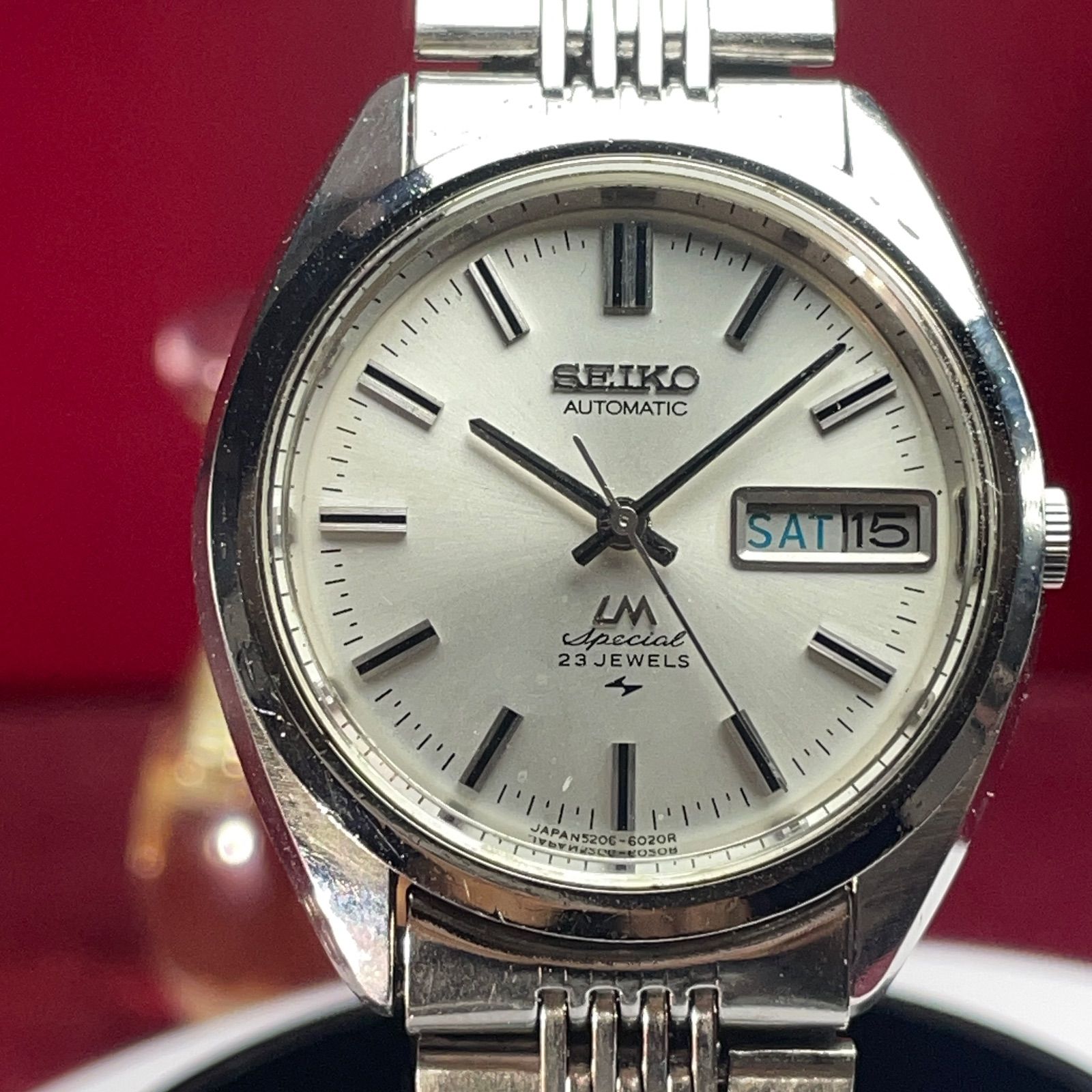  OH済 SEIKO ロードマチック 純正SSブレス 風防 交換済 ヴィンテージ アンティーク 稼働品 デイデイト セイコー 自動巻き 羽織り 自動巻き時計 腕時計(アナログ)