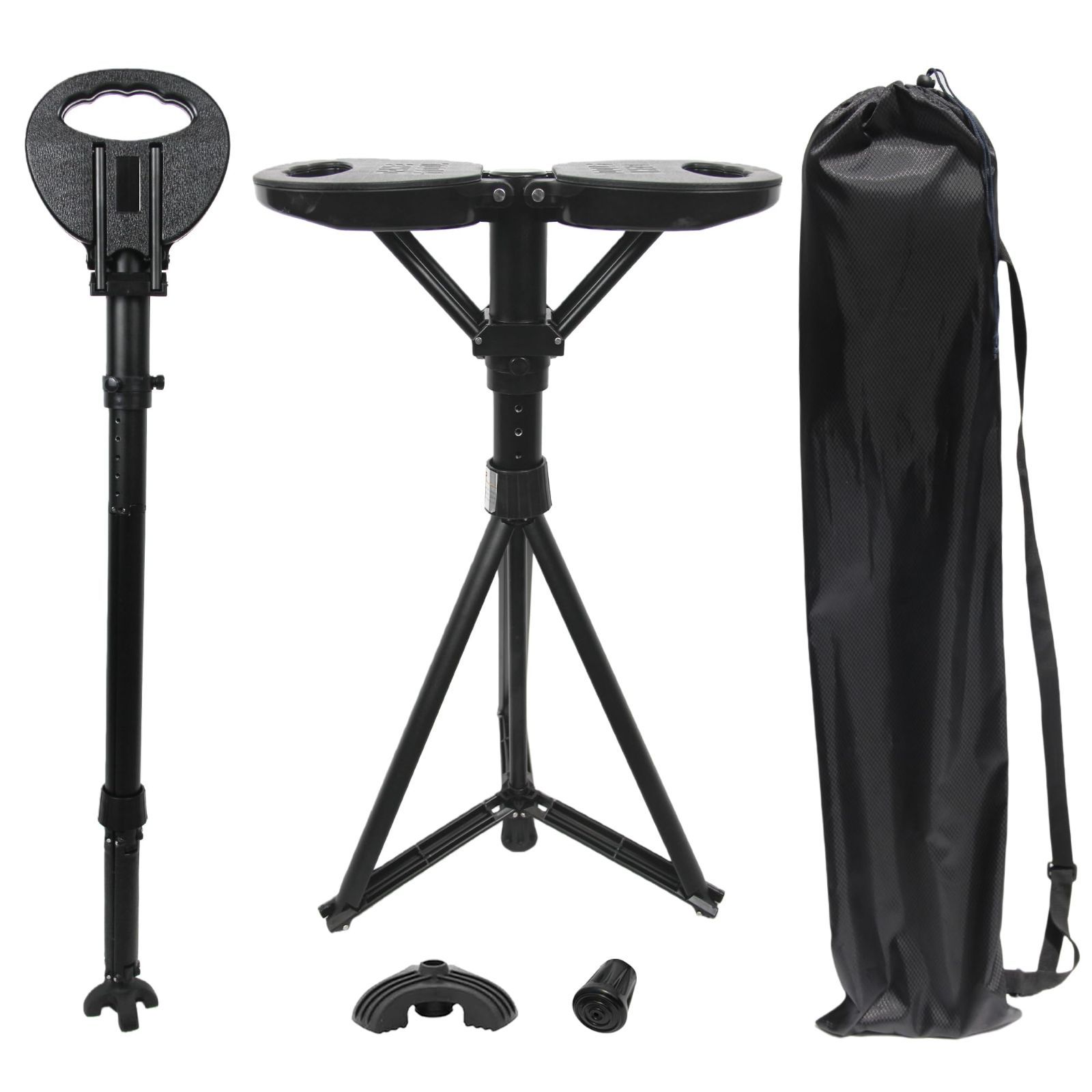 折りたたみ杖 ステッキチェア 椅子になる杖 座れるステッキ アウトドア杖 3本脚安定性高い 高さは95 cmまで調整 耐荷重250 kg 軽量重さ約1 登山歩行支援ウォーキング 高齢者適用 歩行補助杖 旅行 遠足 スポーツ観戦 ゴルフ観戦