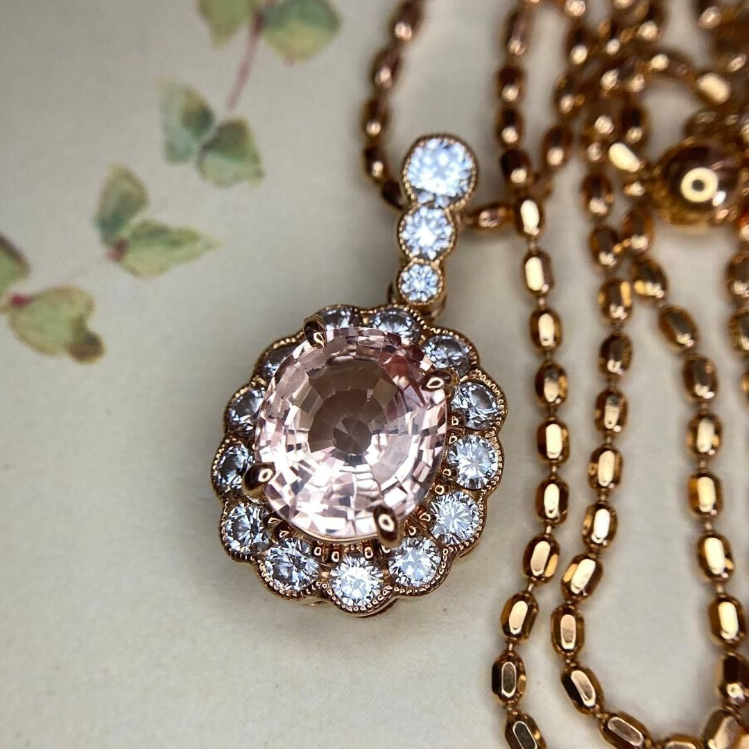 K18PG 名工、坂元亜郎先生作 サファイアダイヤペンダント ネックレス