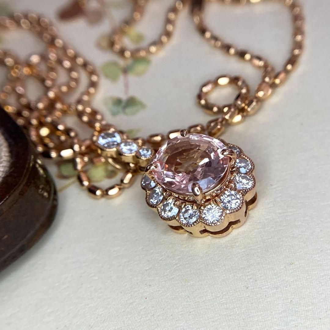 K18PG 名工、坂元亜郎先生作 サファイアダイヤペンダント ネックレス