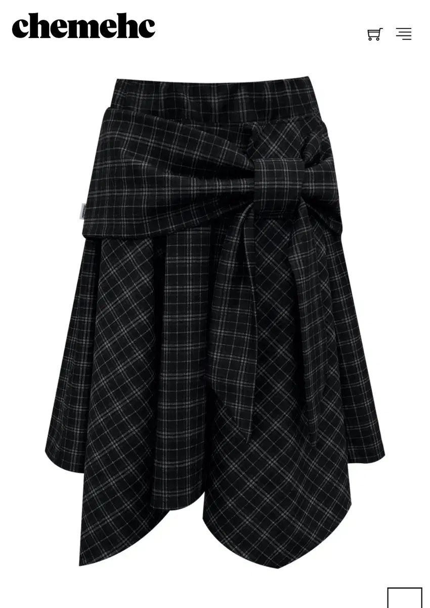 チェメッシ BOW UNBALANCED SKIRT