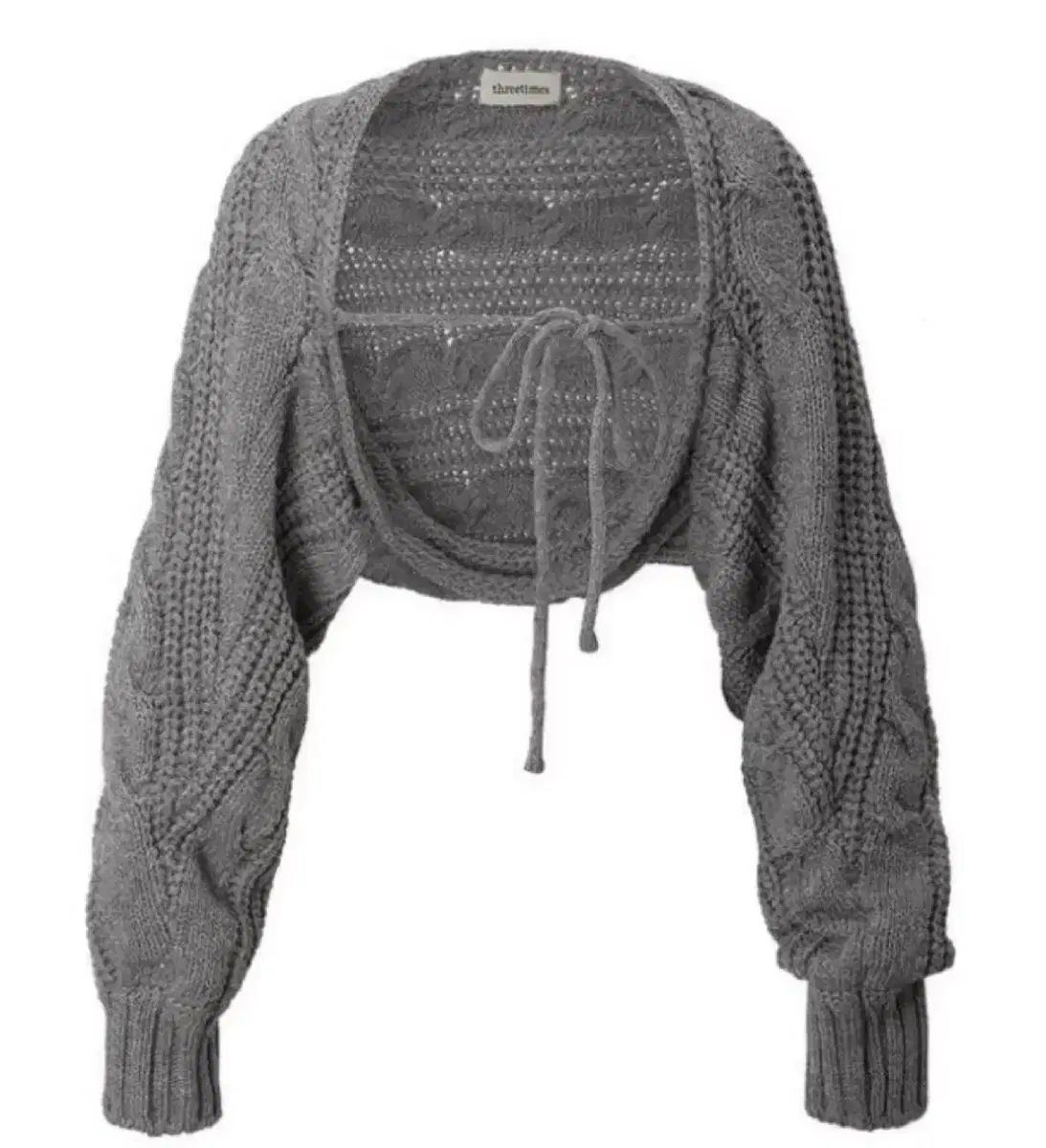 スリータイムズ スリタメ 23fw ケーブル ボレロ