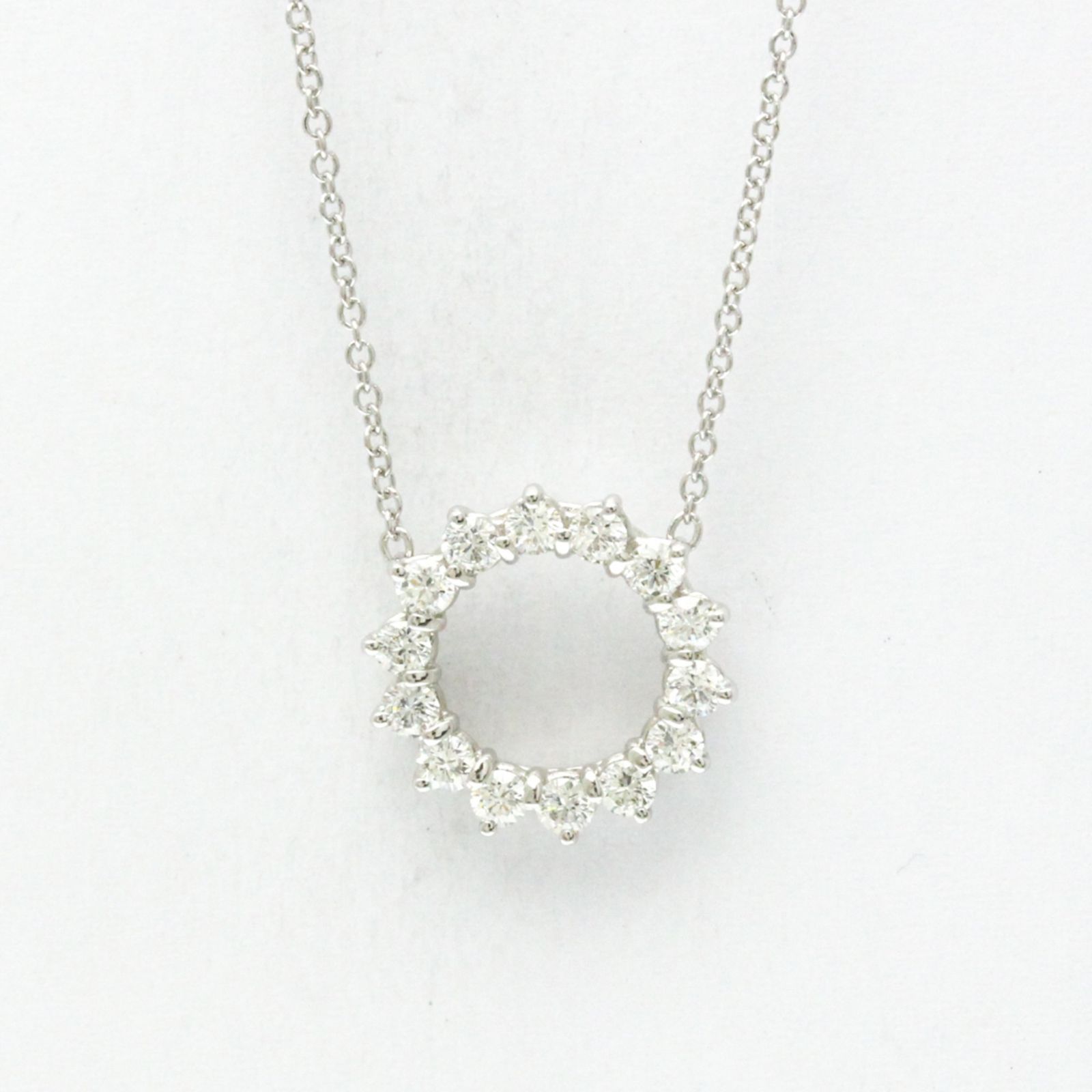 ティファニー Tiffany プラチナ ダイヤモンド メンズ レディース ファッション ペンダントネックレス シルバー オープンサークルネックレス