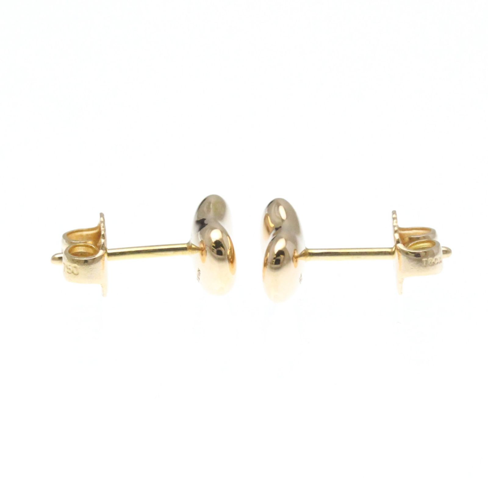 ティファニー Tiffany ビーン 無し K 18ピンクゴールド 18 PG スタッドピアス ピンクゴールド