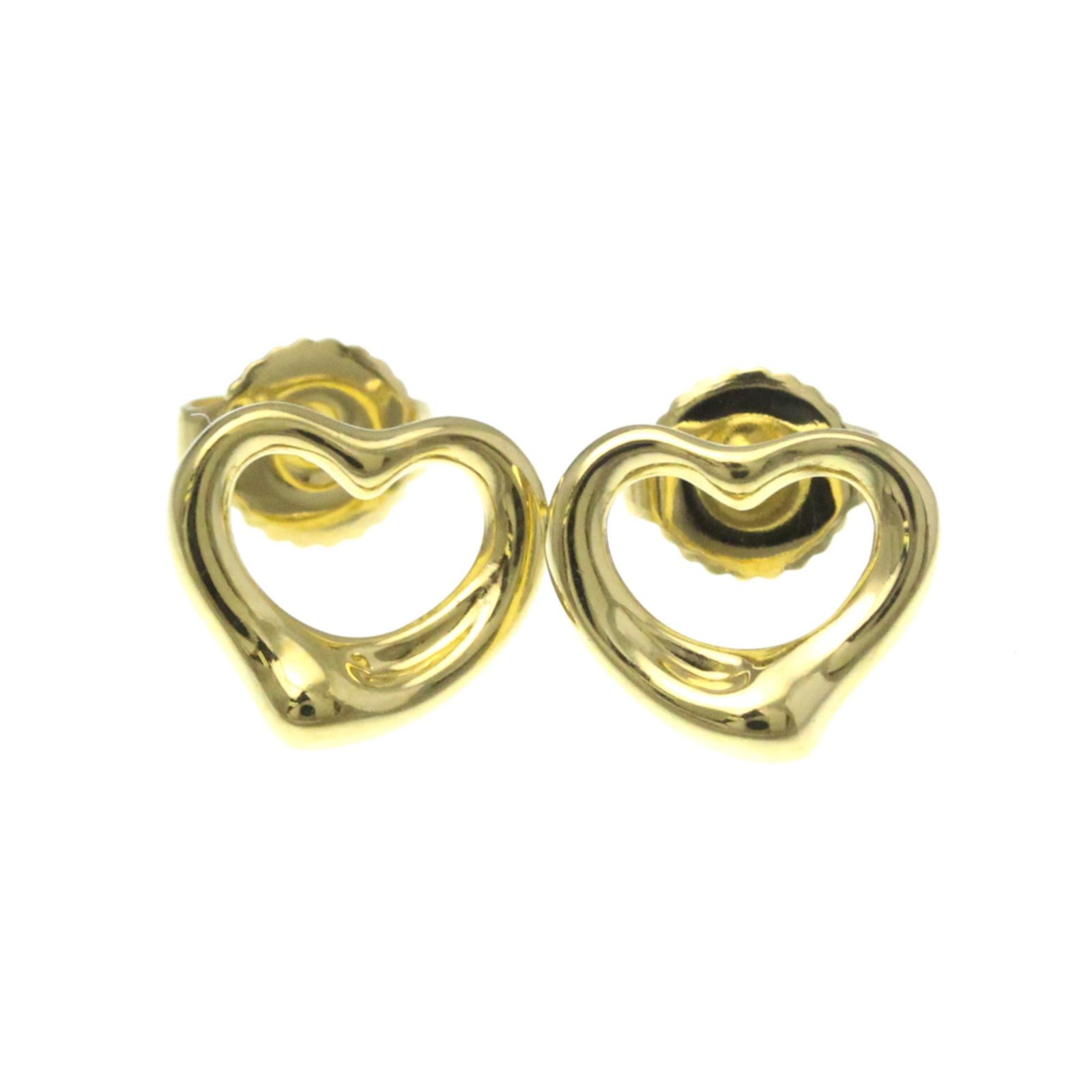ティファニー Tiffany オープンハート 無し K 18イエローゴールド 18 YG スタッドピアス ゴールド