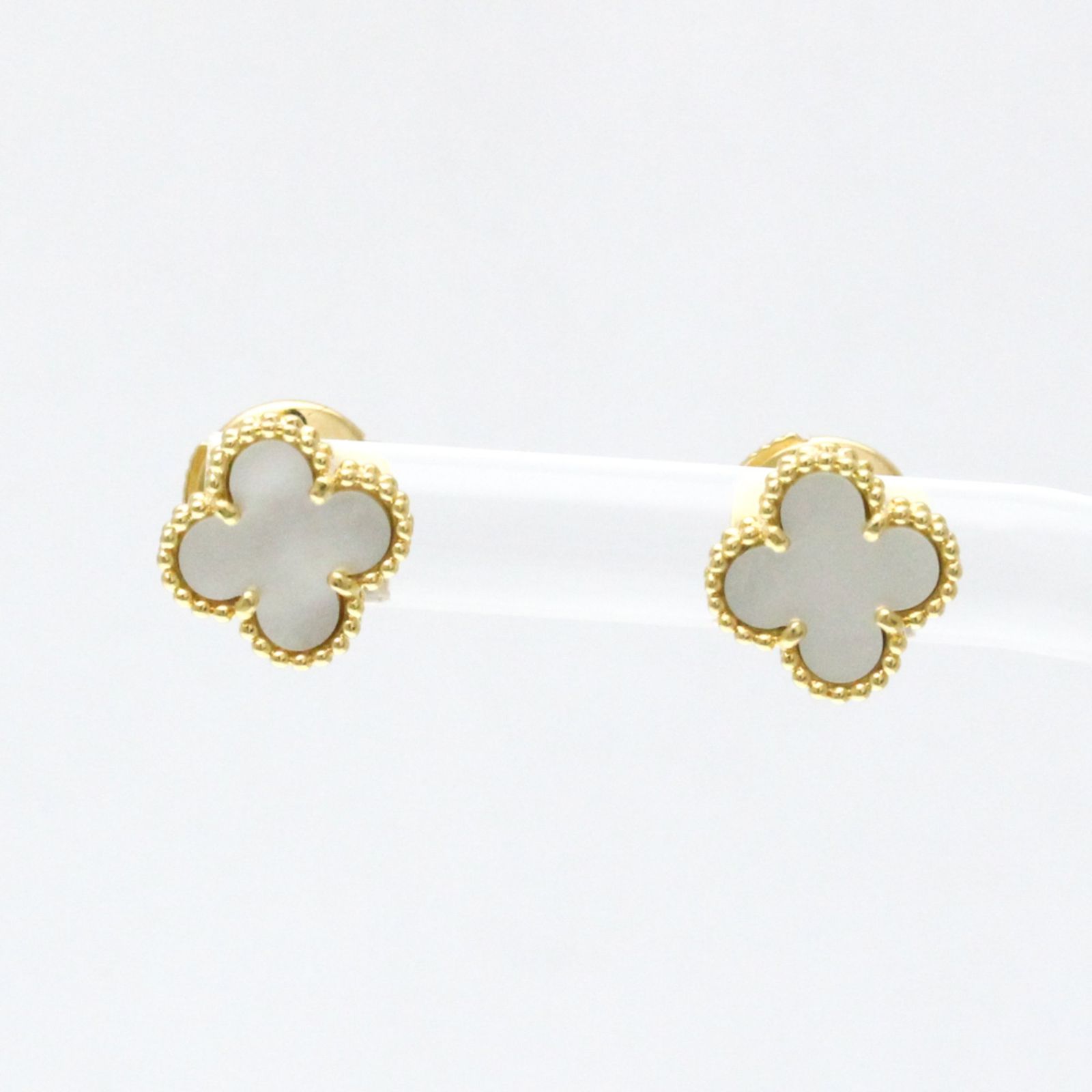 ヴァン クリーフ＆アーペル Van Cleef - Arpels スウィートアルハンブラ マザーオブパール K18イエローゴールド K18YG スタッドピアス