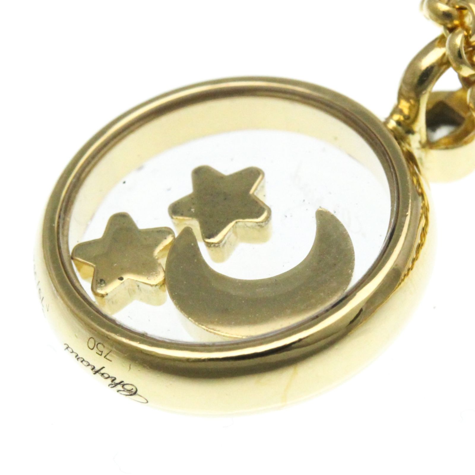 ショパール Chopard K 18イエローゴールド 18 YG ダイヤモンド レディース メンズ ファッション ペンダントネックレス ゴールド ハッピーダイヤモンド ムーンスター ネックレス 79 3929