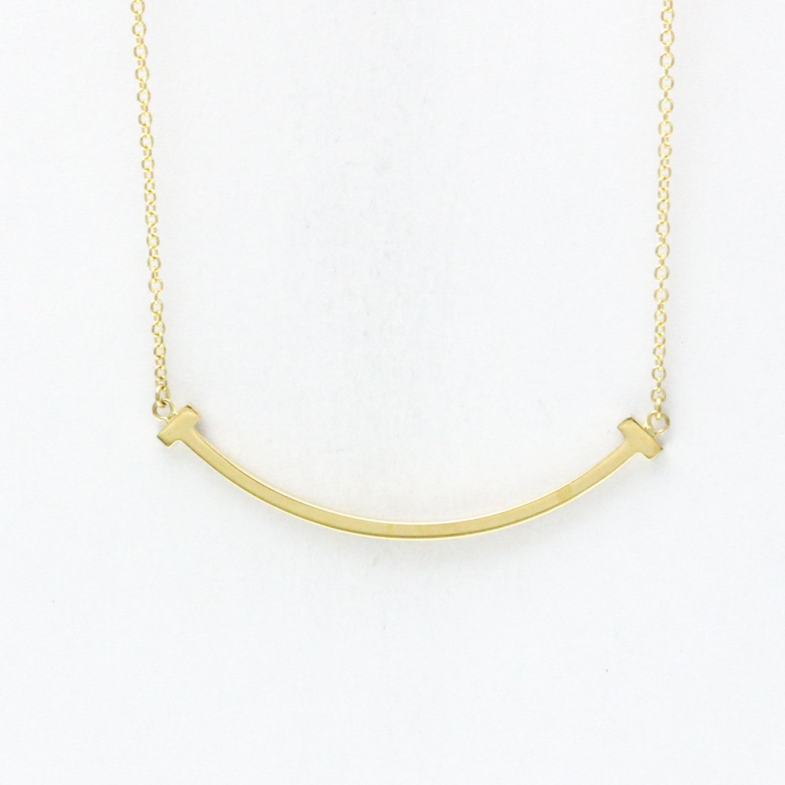 ティファニー Tiffany ティファニー T K18イエローゴールド K18YG 無し ファッション ペンダントネックレス ゴールド スマイル スモール ネックレス