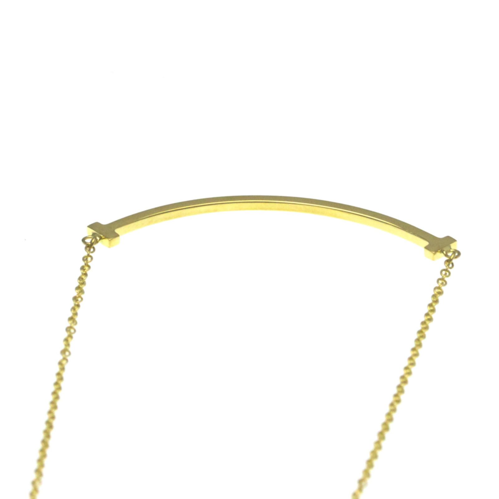 ティファニー Tiffany T K 18イエローゴールド 18 YG 無し ファッション ペンダントネックレス ゴールド スマイル スモール ネックレス