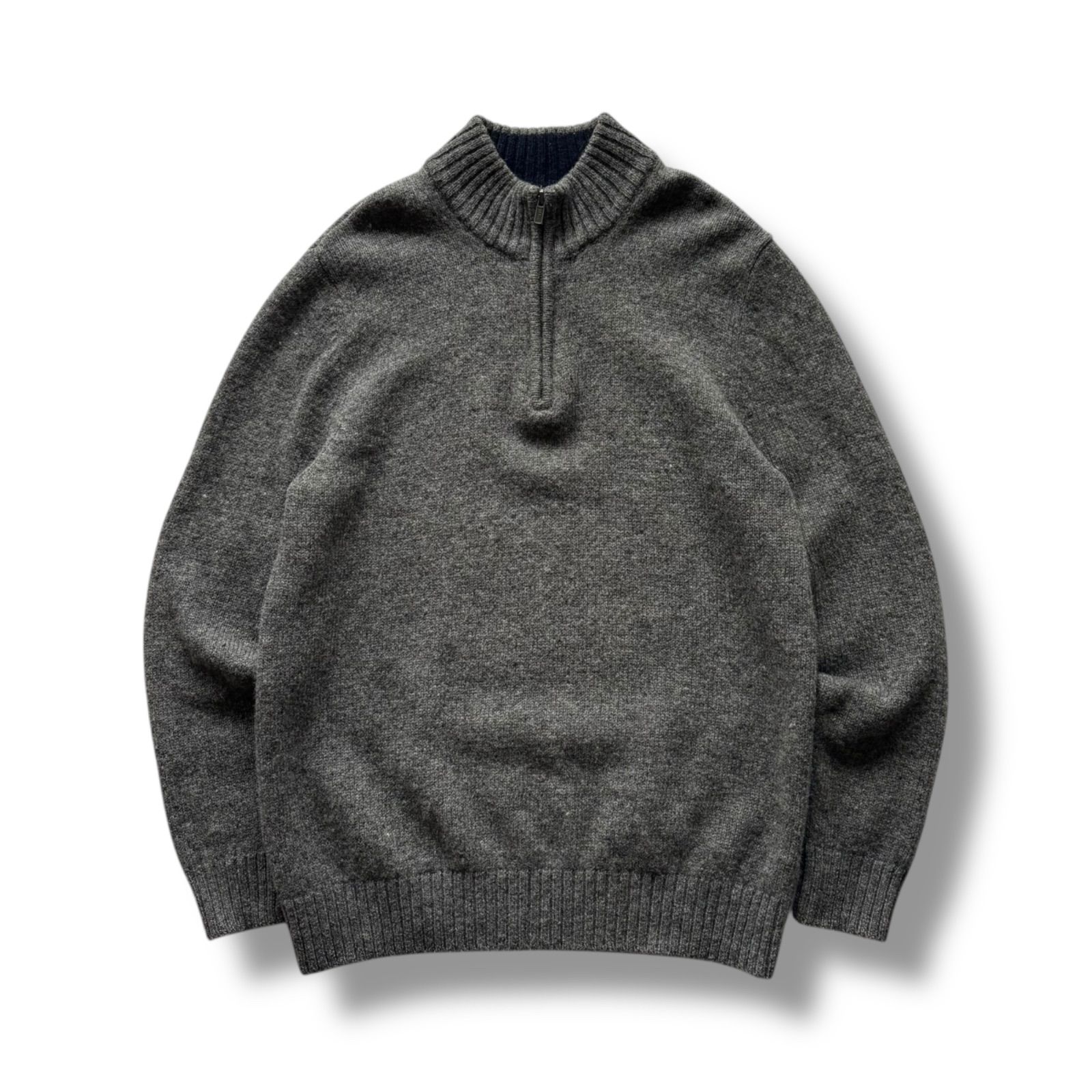 カシミヤ100%⭐️ブルネロクチネリ ハーフジップニット エルボーパッチ