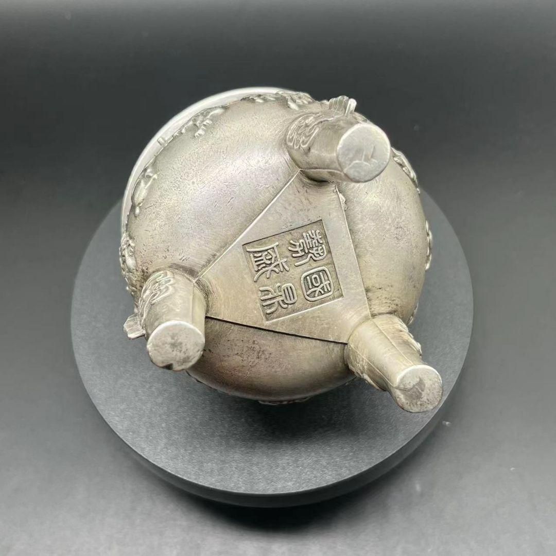 白銅 三足鼎双耳香炉 十二支銅鼎 工芸品 美術品 置物 - メルカリ