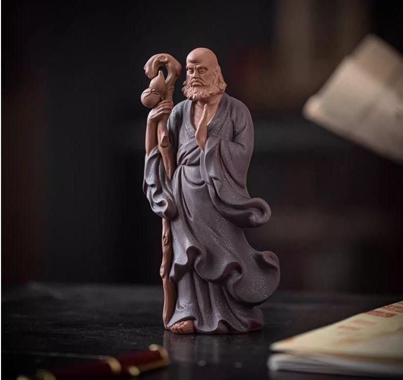 紫砂仏像 座禅達磨祖師像 茶道具 茶寵 装飾品 工芸品 置物 禅意 陶磁 茶道 装飾品 達磨祖師茶寵 茶室茶卓面人 置物 - メルカリ