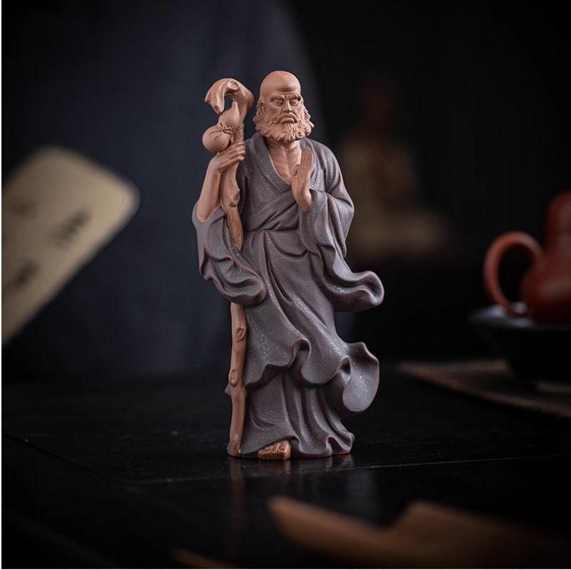禅意 陶磁 茶道 装飾品 達磨祖師茶寵 茶室茶卓面人 置物 - メルカリ