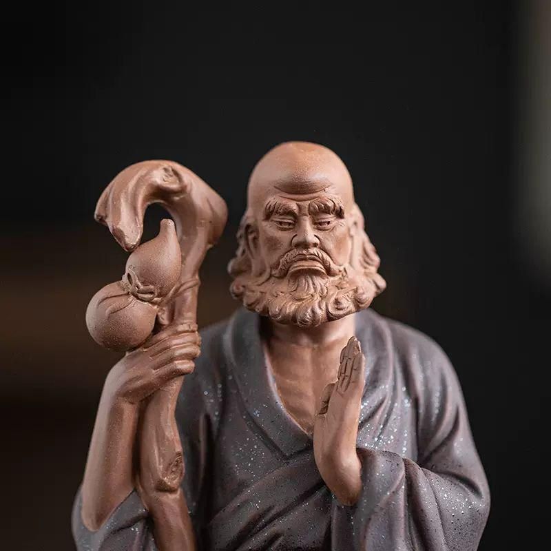 禅意 陶磁 茶道 装飾品 達磨祖師茶寵 茶室茶卓面人 置物 - メルカリ
