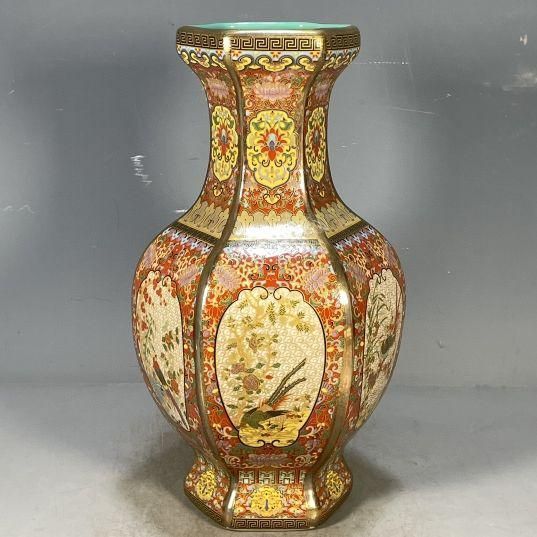 清乾隆青花花鳥六方将軍缶 景徳鎮 陶磁器 装飾品 現代工芸品 美術品 置物 清乾隆青花花鸟六方将军罐 景徳鎮 陶磁器 装飾品 現代工芸品