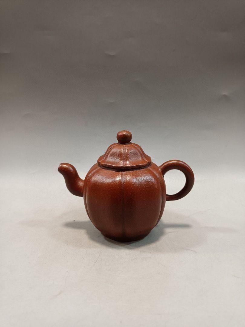 宜興 紫砂壷 朱泥紫砂壷 六稜壺 急須