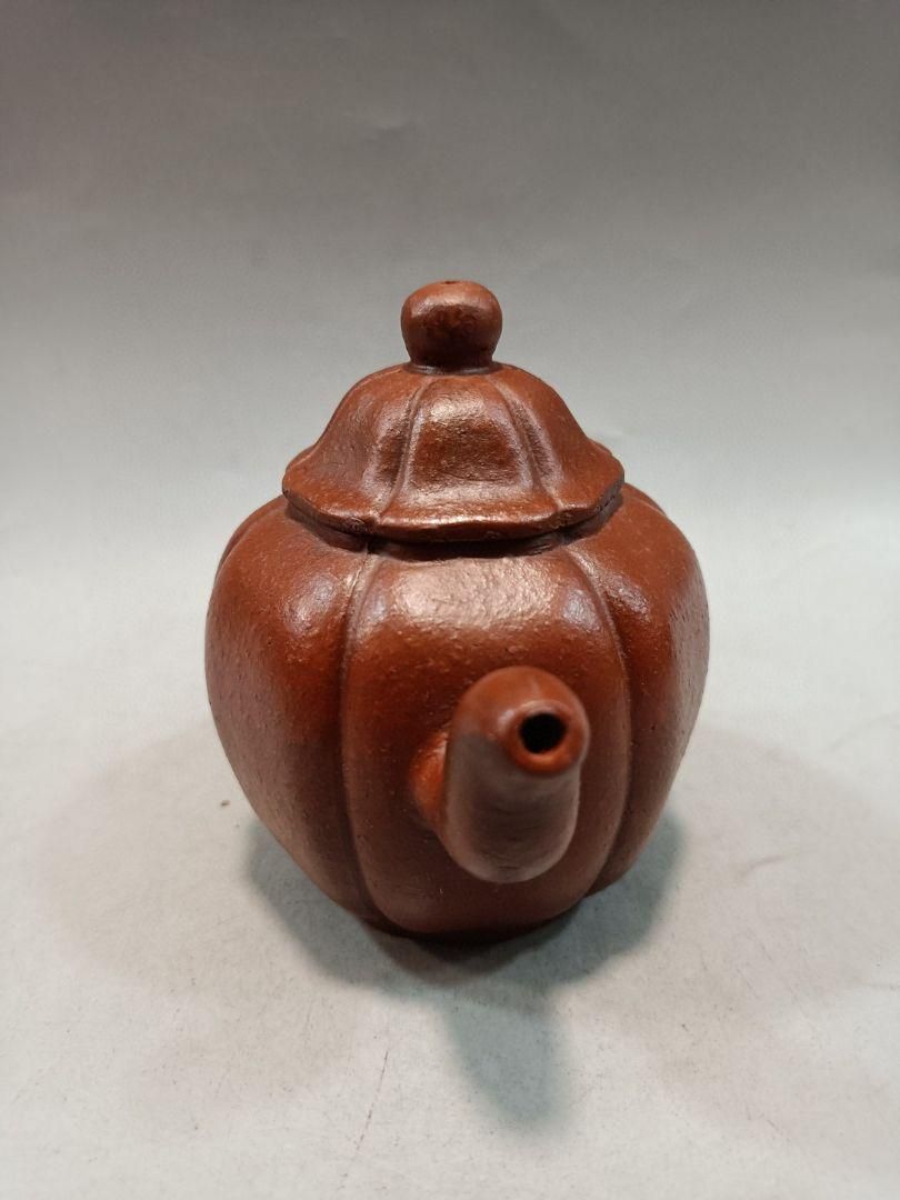 朱泥紫砂壷 六稜壺