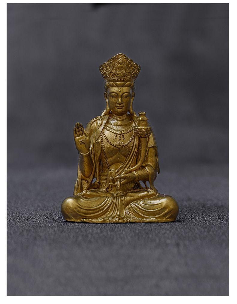 仏教美術 仏像 天冠弥勒菩薩仏像 小仏像 銅製 銅器 - メルカリ