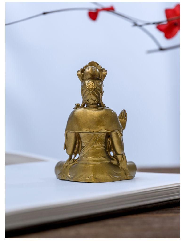 仏教美術 仏像 天冠弥勒菩薩仏像 小仏像 銅製 銅器 - メルカリ