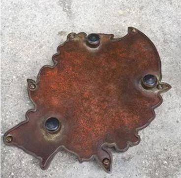 銅器 重工 彫刻 寿桃硯 筆洗 灰皿 文房置物・案頭 工芸品 美術品