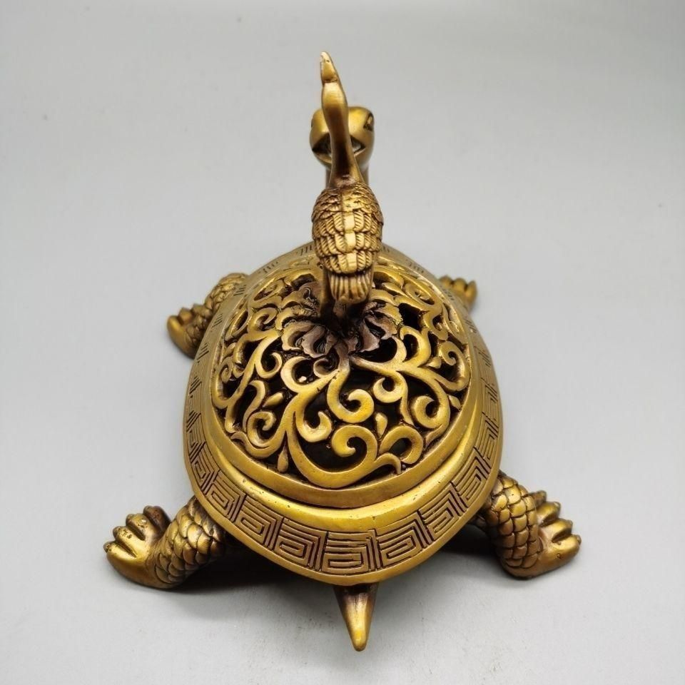 銅器 彫刻 亀鶴香炉 茶道香炉 工芸品 美術品 置物 - メルカリ