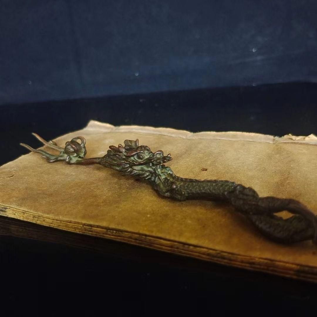 銅 細工 茶道具 盤竜銅壺叉 工芸品 美術品 置物 - メルカリ