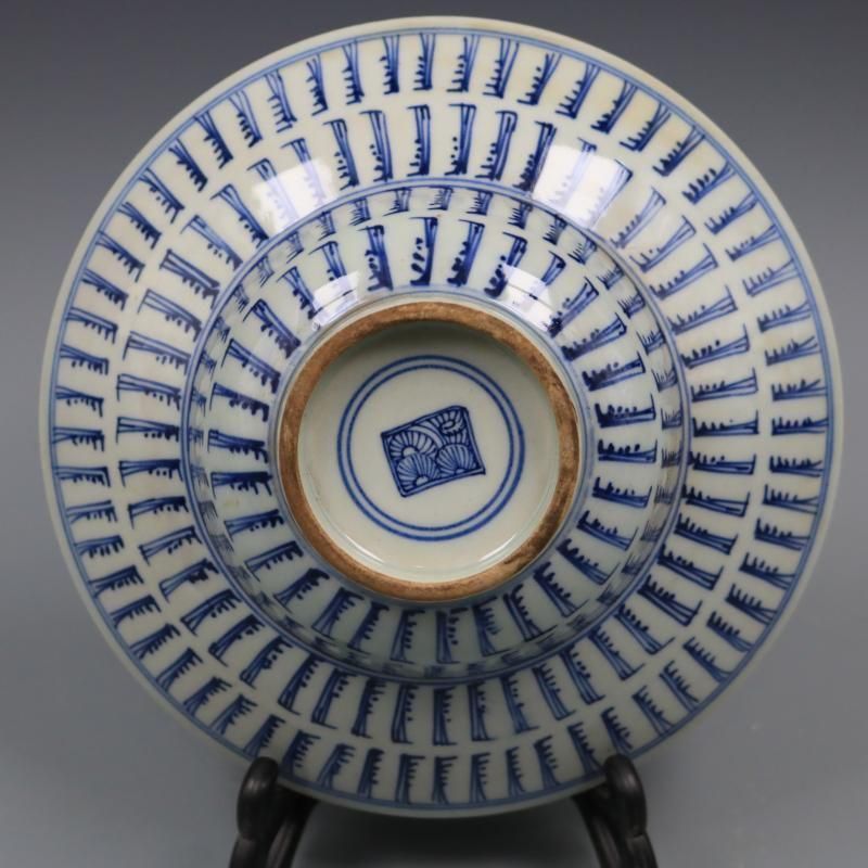 末青花万寿無彊官帽碗 景徳鎮 陶磁器 装飾品 工芸品 美術品 置物